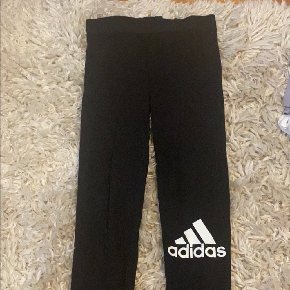 Black and white adidas leggings